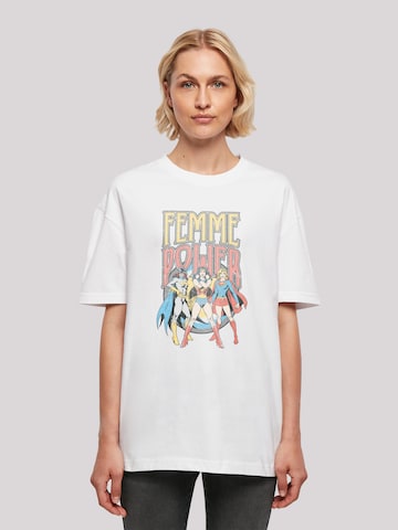 T-shirt oversize 'DC Comics Wonder Woman Femme Power' F4NT4STIC en blanc : devant