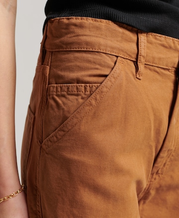 Superdry Loose fit Pants in Brown