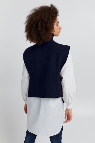 ICHI Cape 'ABIGAIL' in Blauw