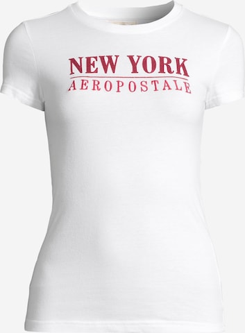Tricou 'JULY NEW YORK' de la AÉROPOSTALE pe alb: față