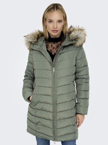 ONLY Winter Coat in Green: front