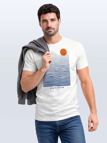 Neverless Shirt 'with the flow' in White