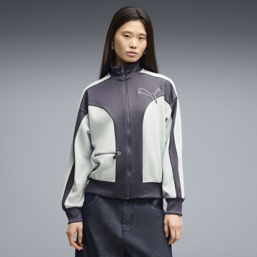 PUMA Sweatvest 'T7 Love Of The Cat' in Grijs: voorkant