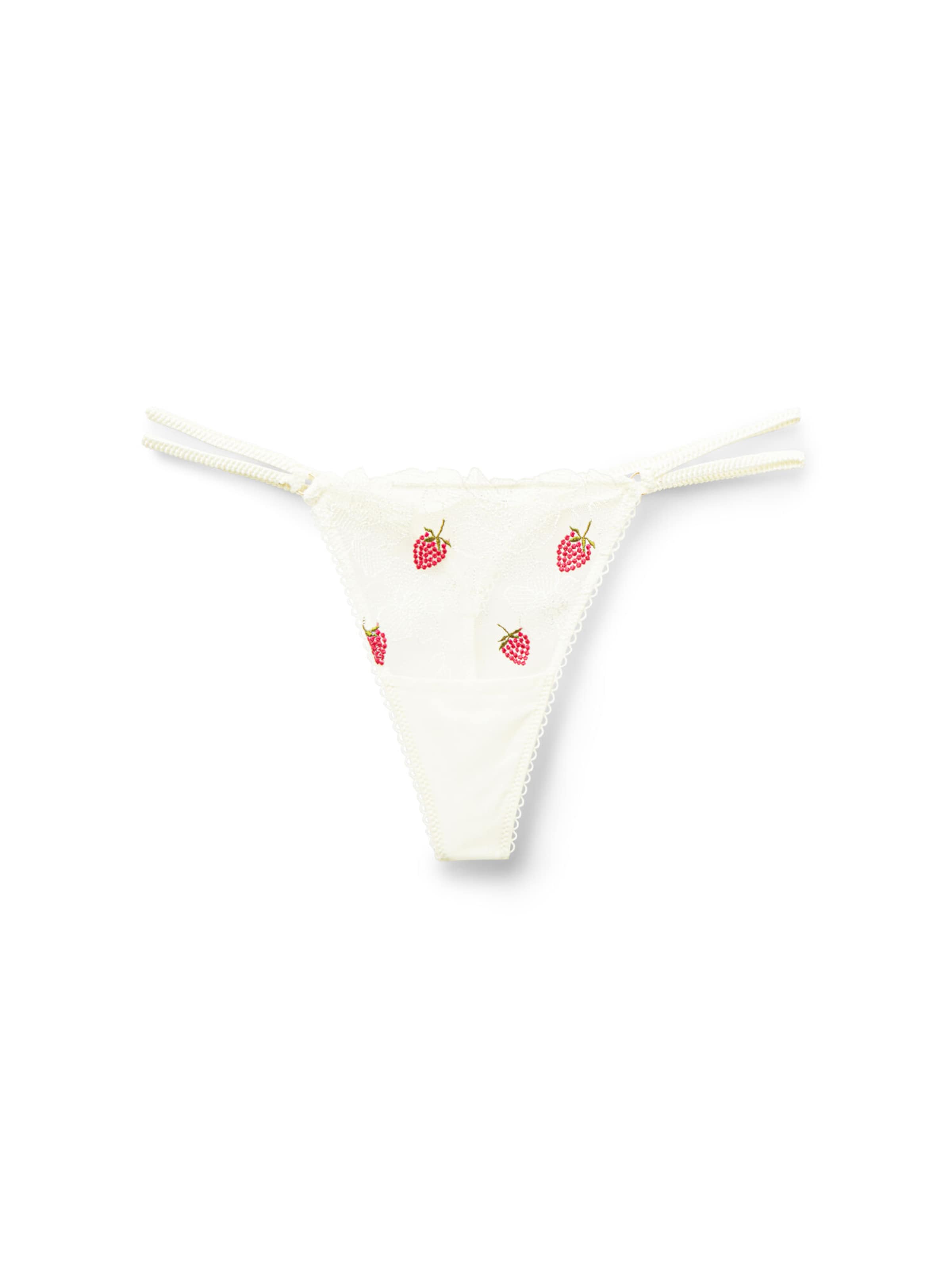 INTIMISSIMI Thong 'SWEET AS A BERRY' in White: front