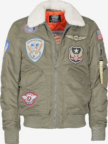 TOP GUN Between-Season Jacket 'TG23005' in Green: front