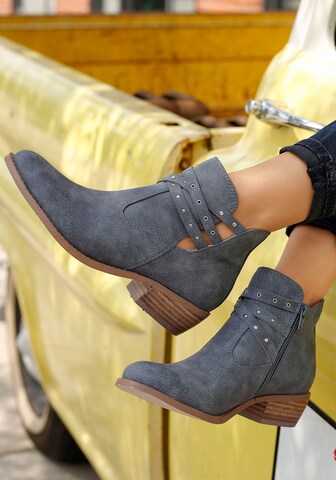 LASCANA Ankle boots σε γκρι: μπροστά