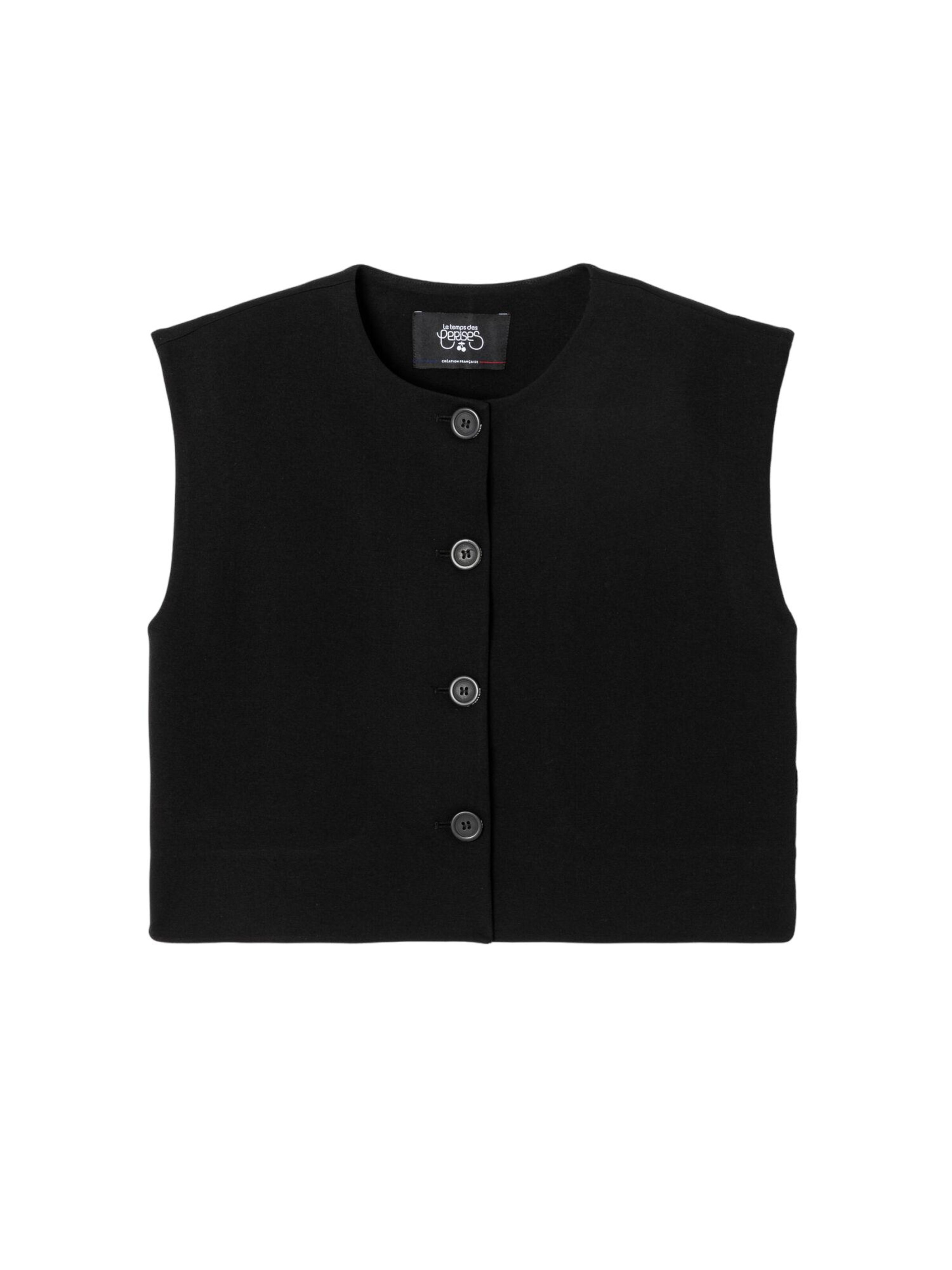Gilet Le Temps Des Cerises en noir : devant