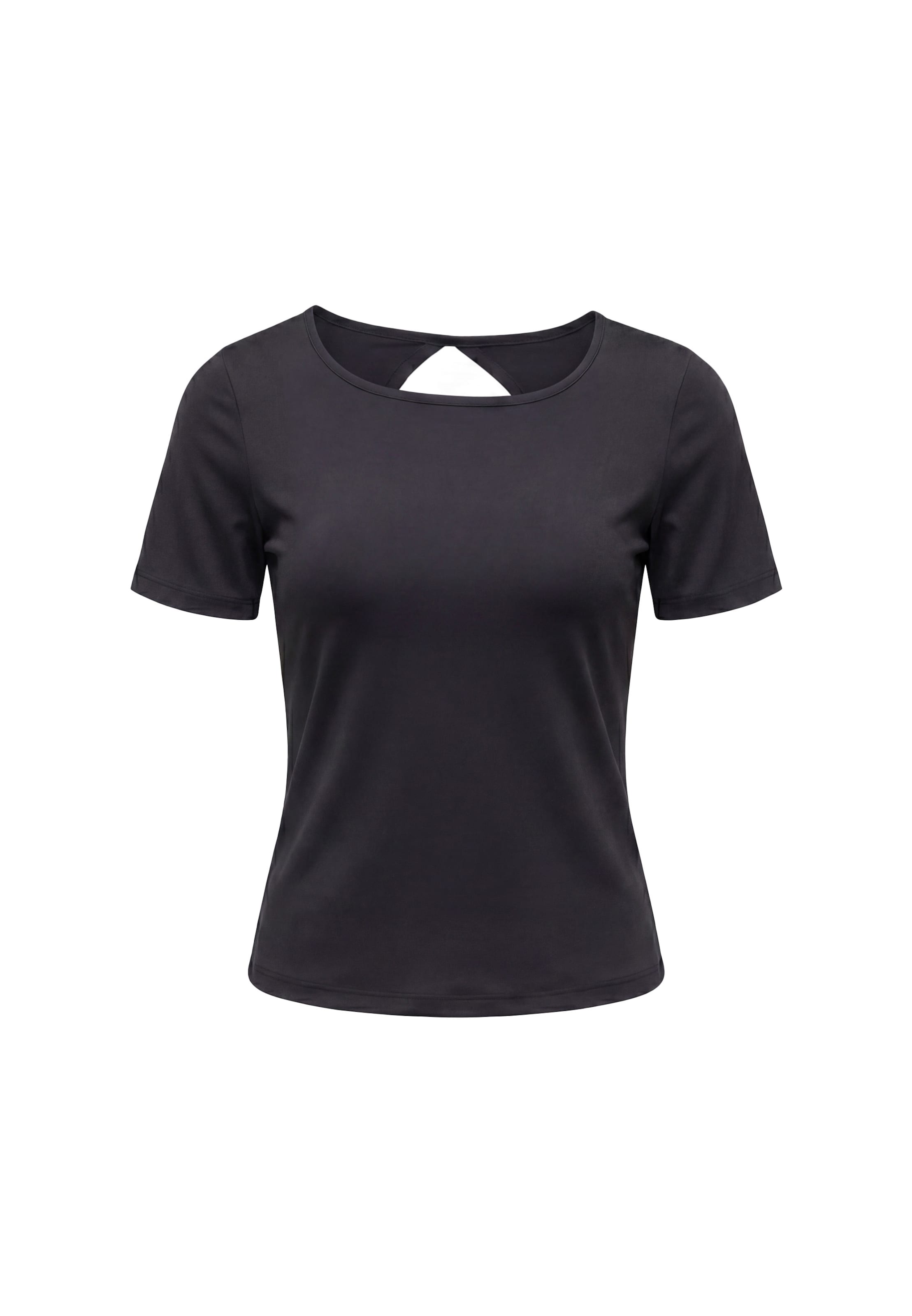 T-shirt usha BLACK LABEL en noir : devant