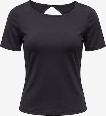 T-shirt usha BLACK LABEL en noir : devant