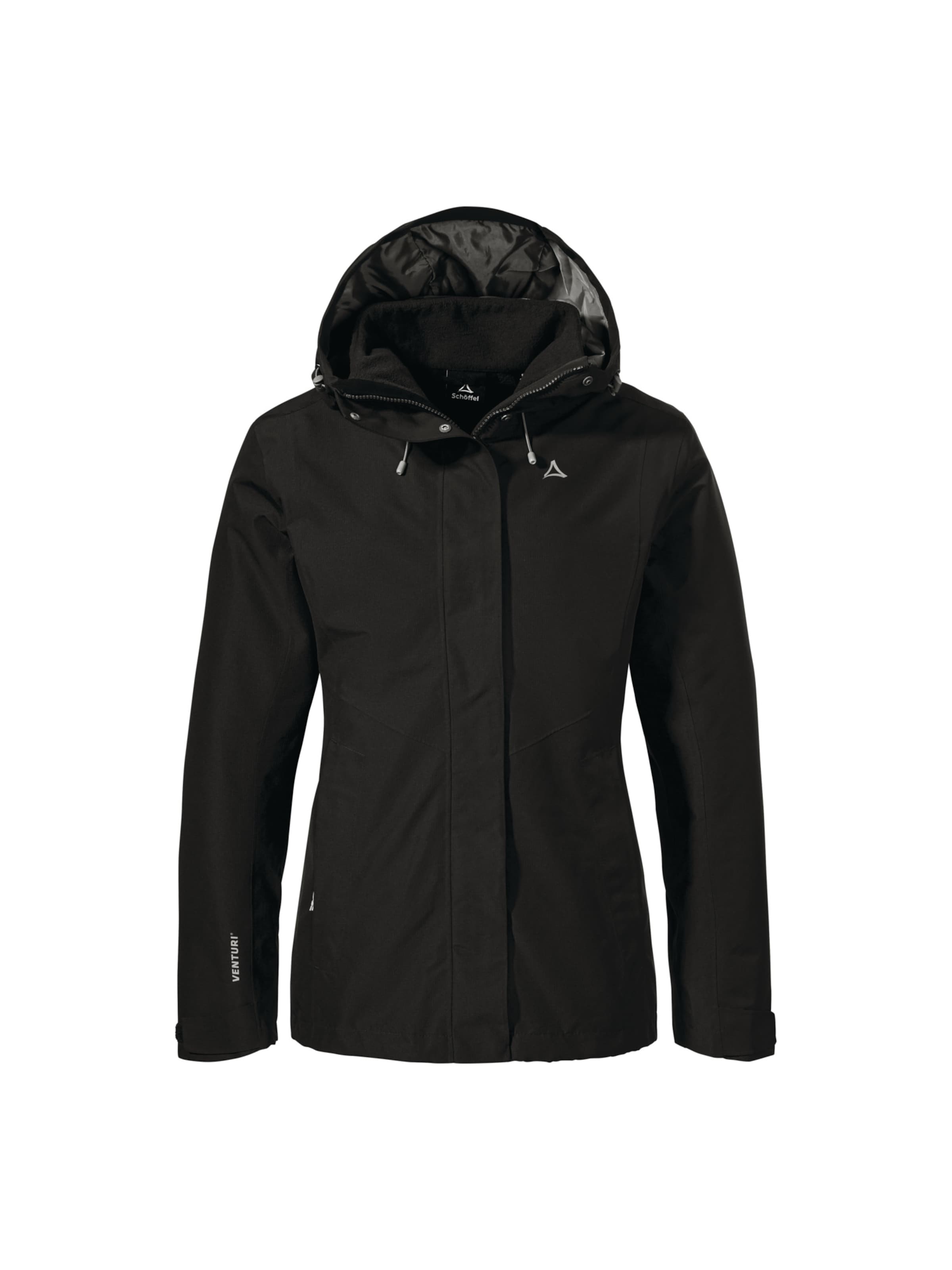 Schöffel Outdoorjas 'Okere' in Zwart: voorkant