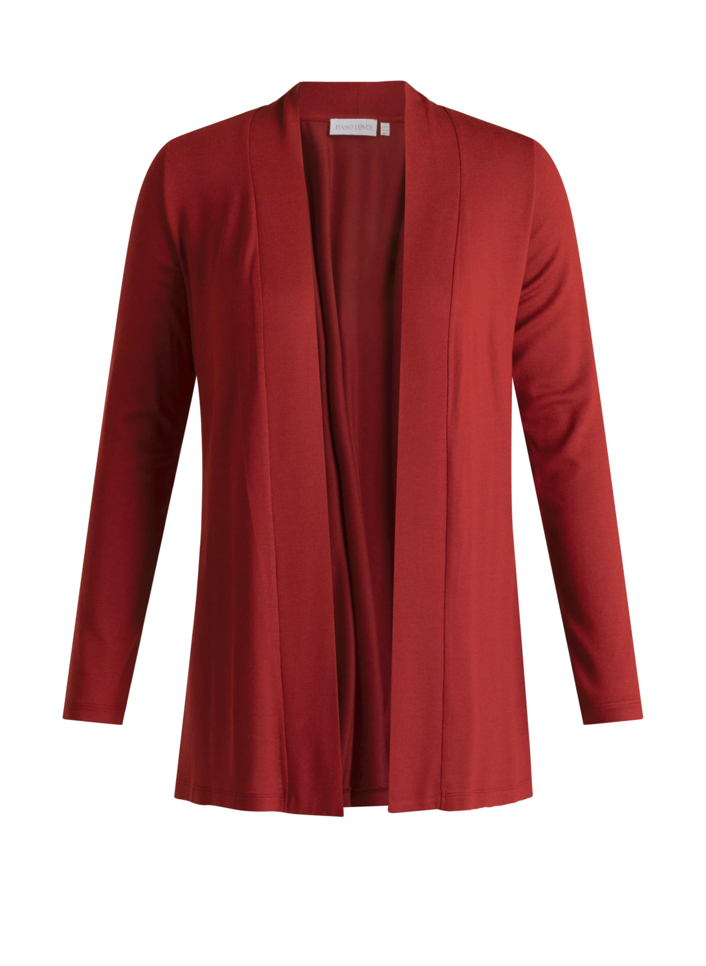 BASE LEVEL Knit Cardigan in Red: front