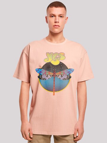 F4NT4STIC Shirt 'Yes Dragonfly Tour V1' in Beige: voorkant