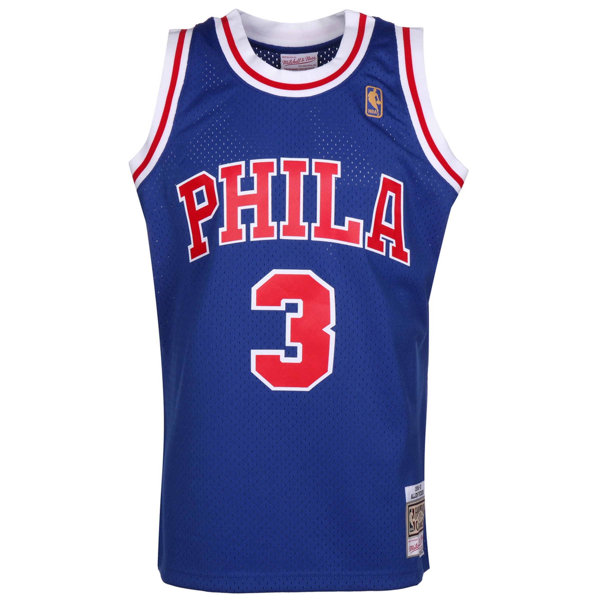 Mitchell & Ness Λειτουργικό μπλουζάκι σε μπλε: μπροστά