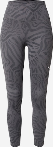 Skinny Pantalon de sport 'ESSENTIAL' PUMA en gris : devant
