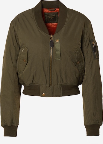 Superdry Демисезонная куртка 'Military Aviator' в Зеленый: спереди