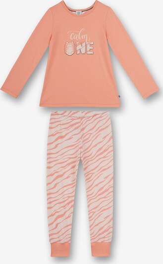 SANETTA Pijama em navy / coral / pêssego / branco, Vista do produto