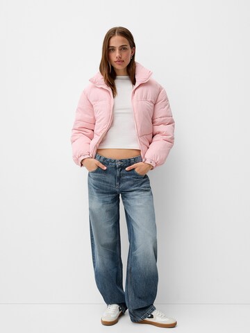 Bershka Prechodná bunda - Ružová