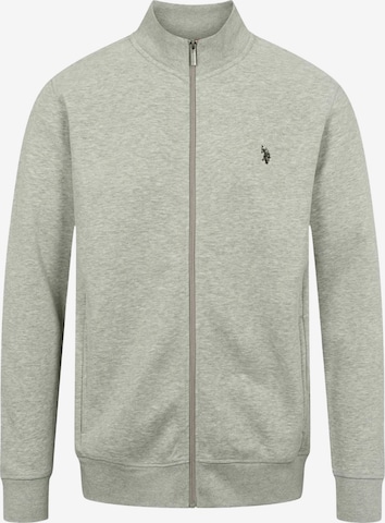 Veste de survêtement 'Oscar' U.S. POLO ASSN. en gris : devant