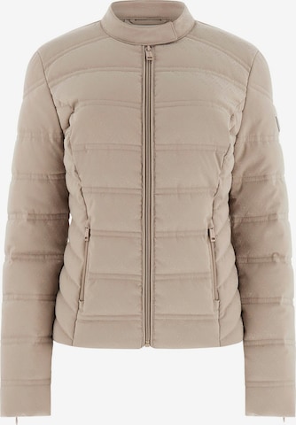 GUESS Přechodná bunda 'NEW VONA' – hnědá: přední strana