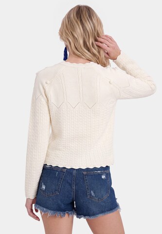 IZIA Gebreid vest in Wit