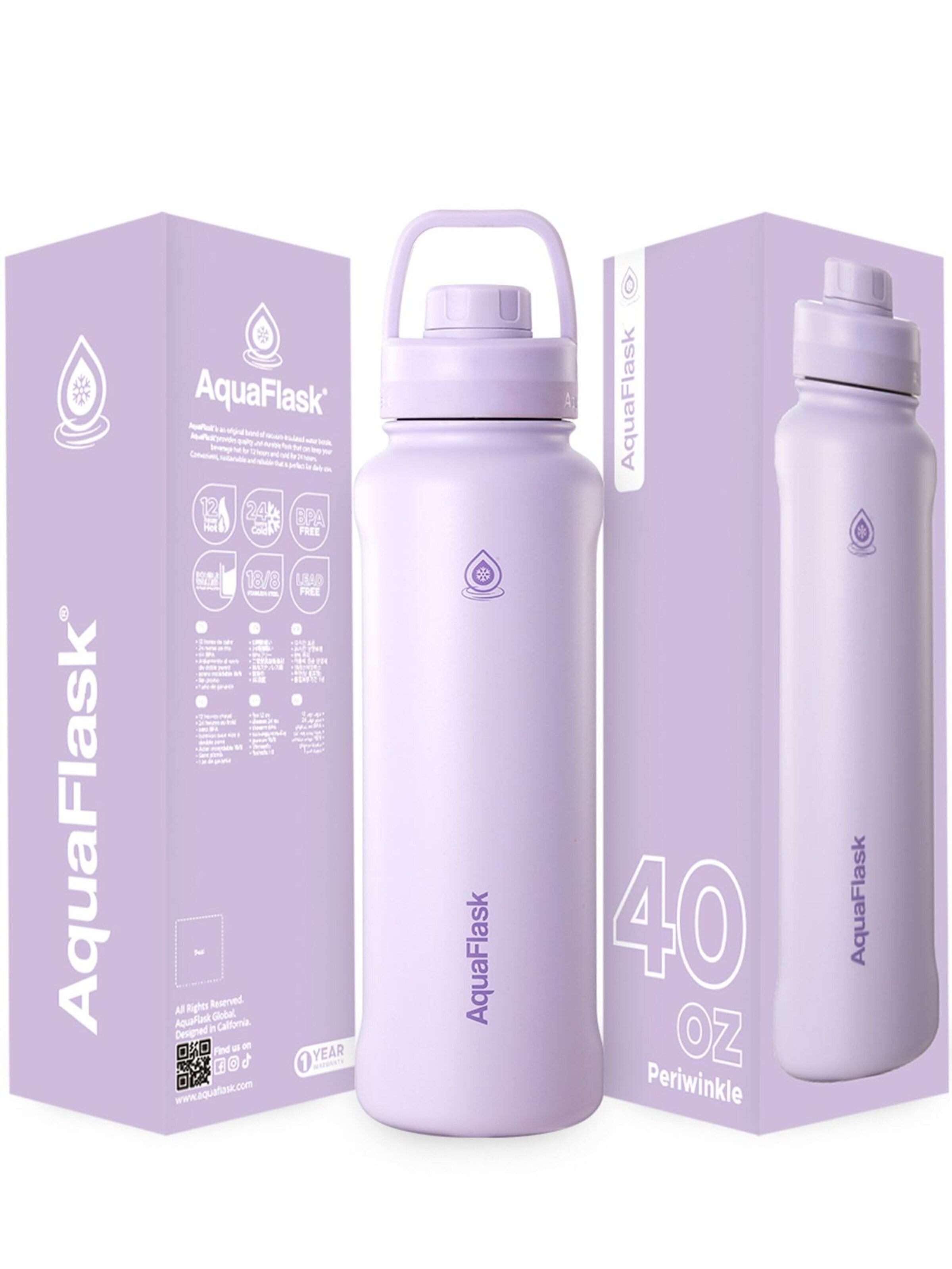 AquaFlask Láhev na vodu 'AquaFlask Termoláhev REGULAR+ 1,18l' – fialová