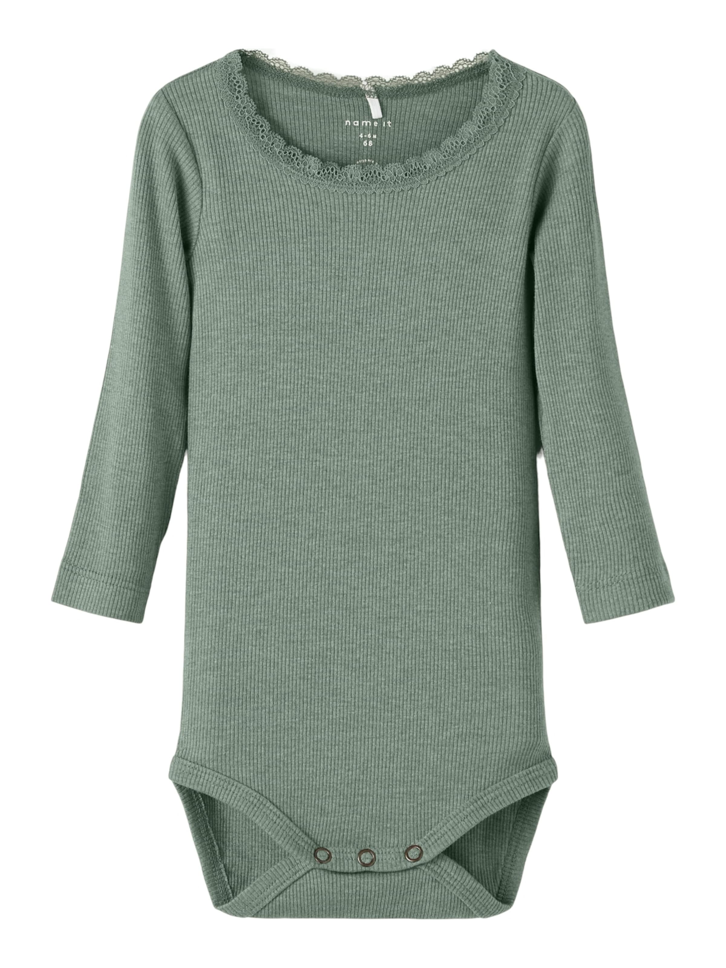 NAME IT Śpiochy/body 'Kab' w kolorze zielony: przód