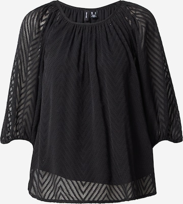 VERO MODA Blouse 'NORA' in Zwart: voorkant