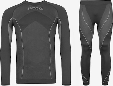 SNOCKS Base Layer in Grey: front
