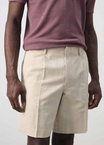 MANGO MAN Regular Pleated Pants 'Boren' in Yellow