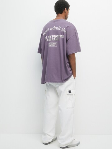 T-Shirt Pull&Bear en violet