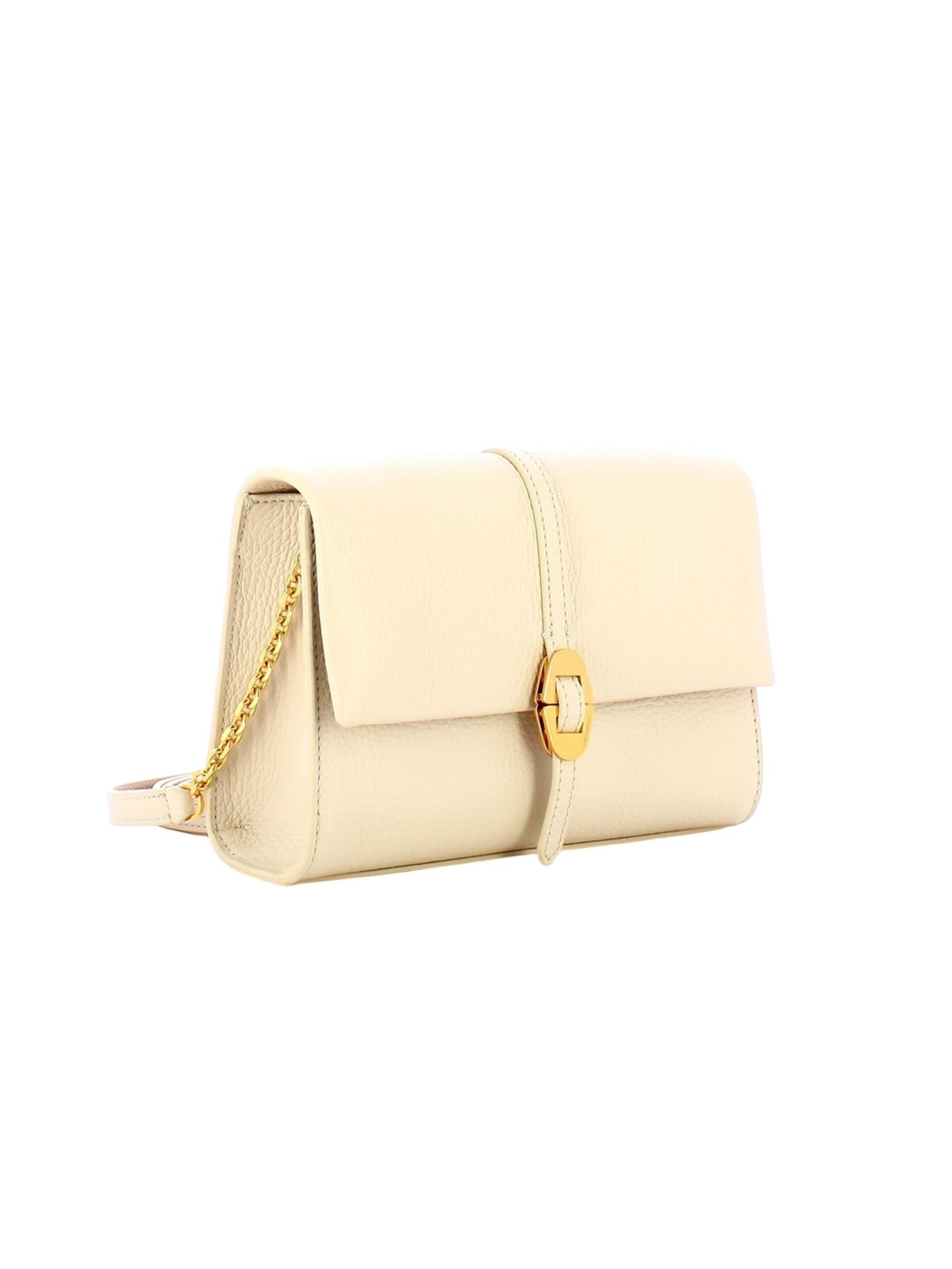 Coccinelle Schoudertas 'Coccinelle Dorian Mini Bag Grained Leather' in Wit