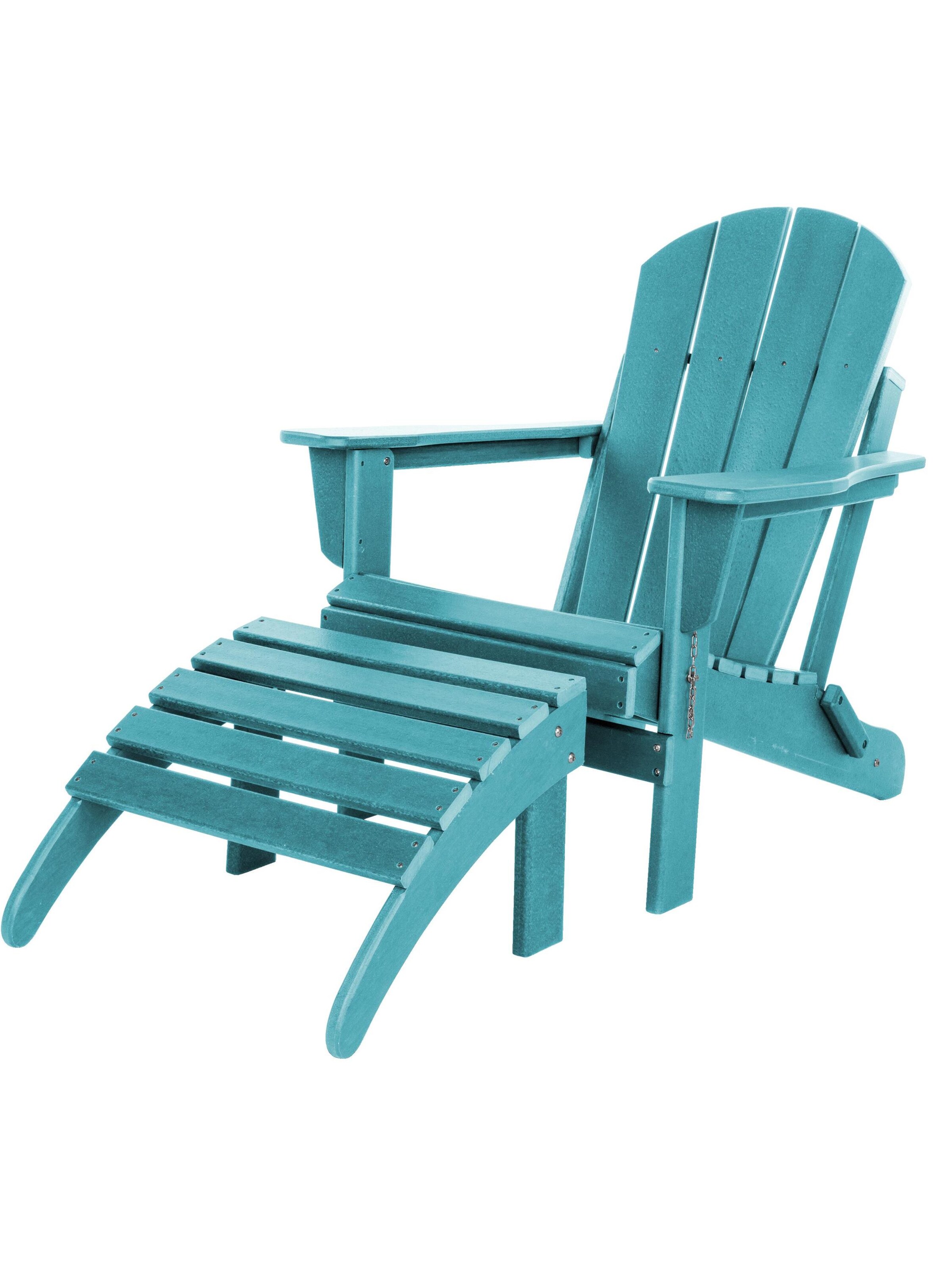 Aspero Gartenstuhl 'Adirondack' in Blau: Vorderseite