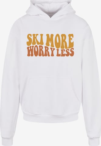 F4NT4STIC Sweatshirt 'Ski More Worry Less' in White: front