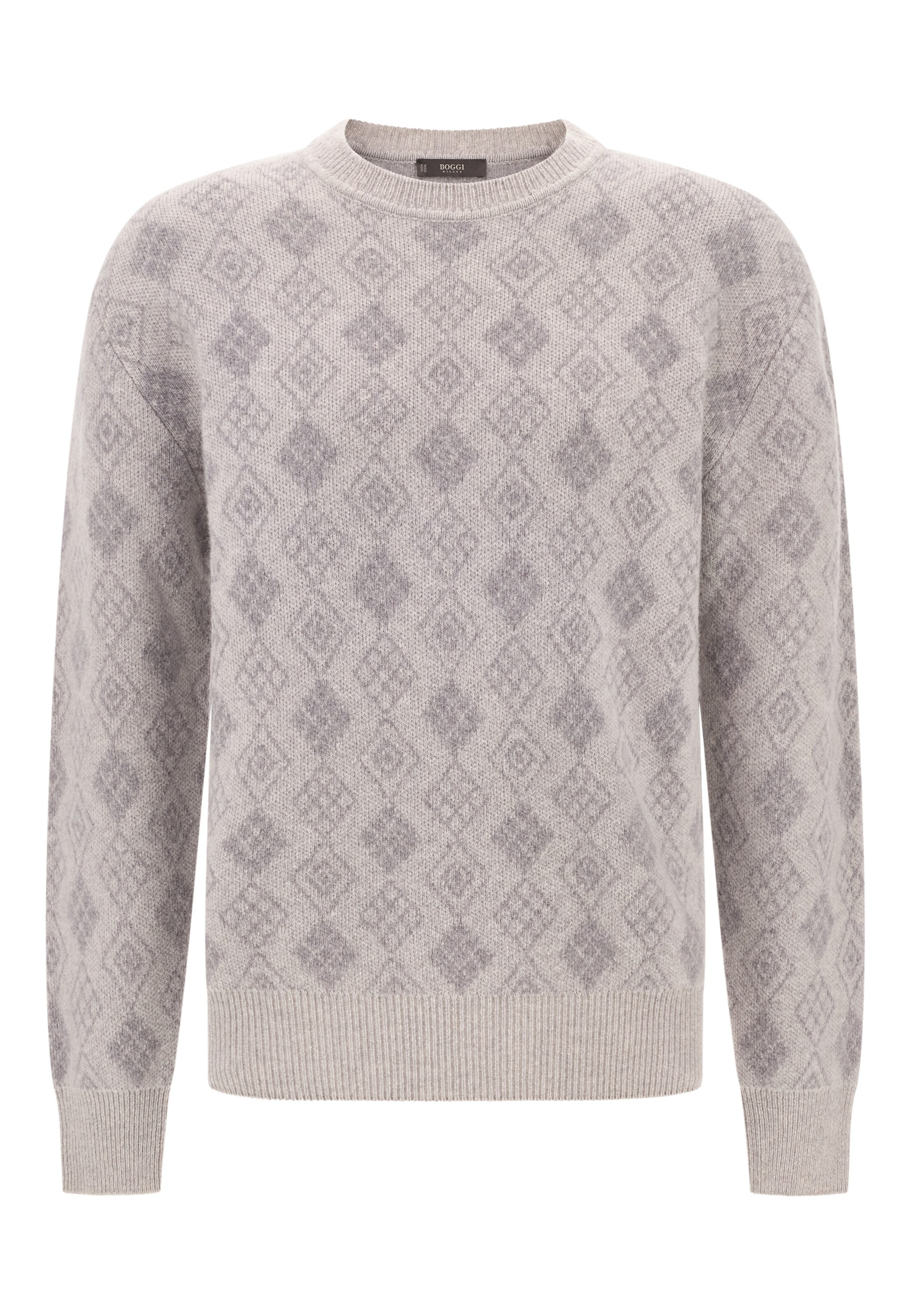 Pulover de la Boggi Milano pe gri: față