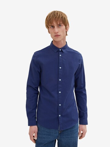 TOM TAILOR Regular fit Button Up Shirt in Blue: front