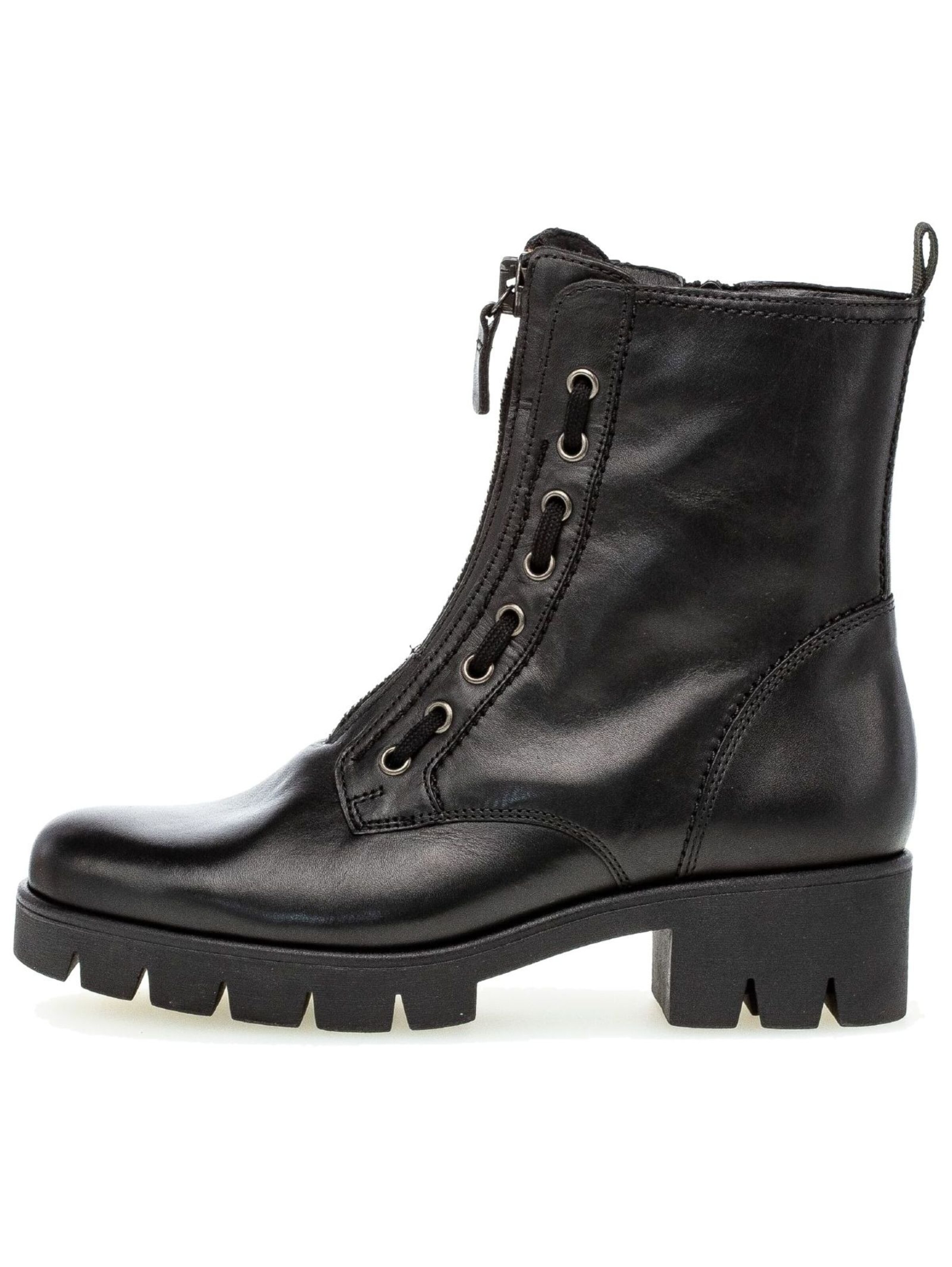 GABOR Lace-Up Ankle Boots in Black