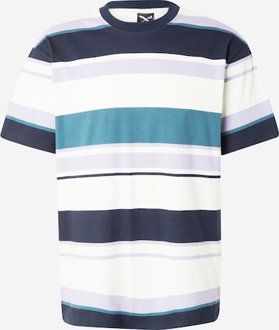 Marškinėliai iš Iriedaily, spalva – tamsiai mėlyna jūros spalva / benzino spalva / alyvinė spalva / balta, Prekių apžvalga