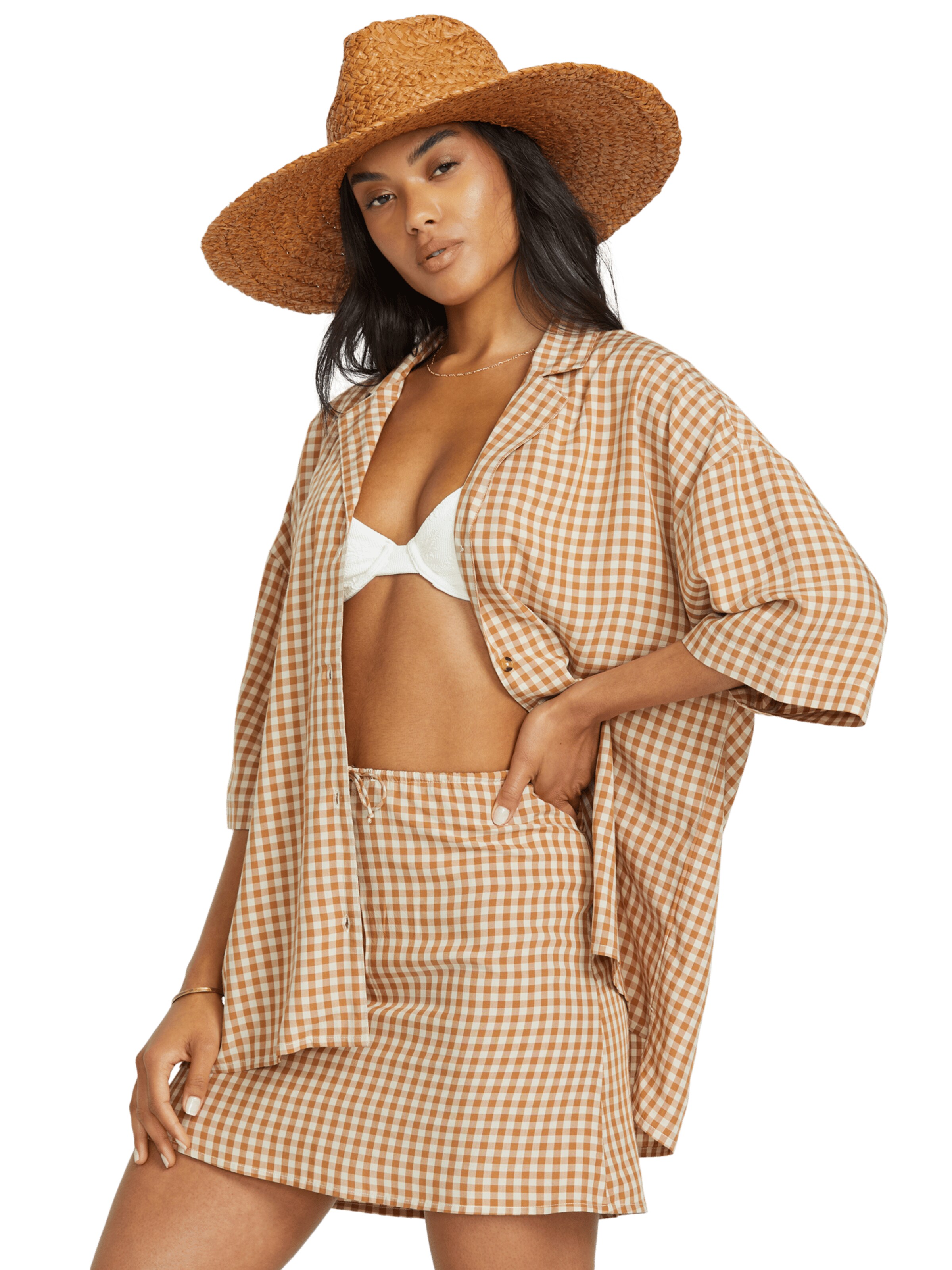 BILLABONG Blouse 'Beach Side' in Bruin