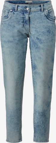 Janet & Joyce Slimfit Jeans in Blauw: voorkant