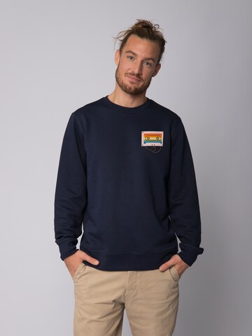 Sweat-shirt ' Rainbow Cassette ' Watapparel en bleu : devant