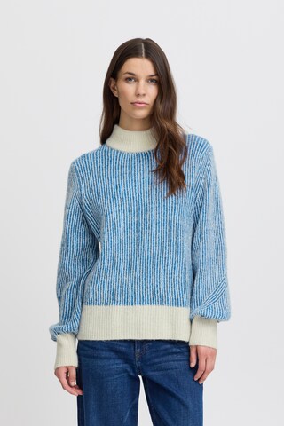 ICHI Pullover 'Kamara' in Blau: Vorderseite