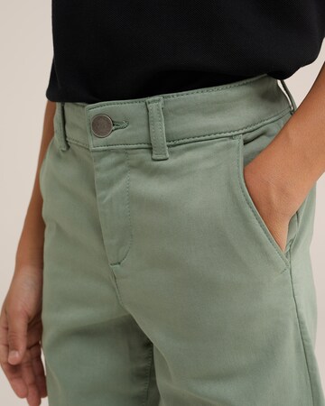 WE Fashion Slimfit Broek in Groen