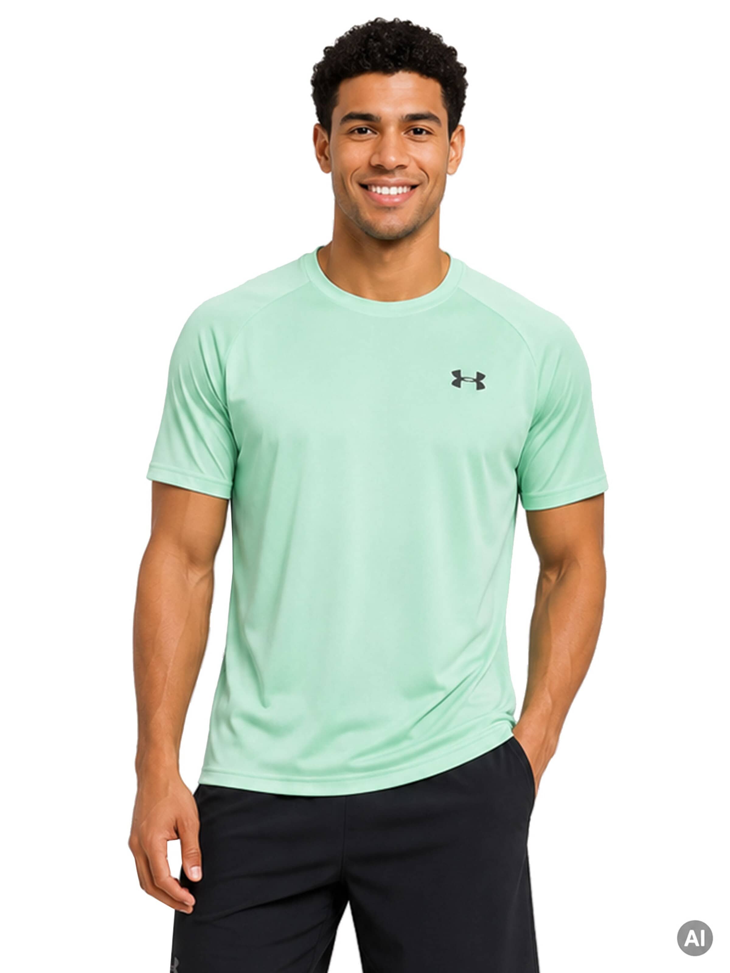 UNDER ARMOUR Funktionsshirt 'Tech Textured SS'‌‌‌‌ in Grün