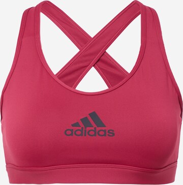 ADIDAS SPORTSWEAR Bralette Sports bra 'Powerreact Train Medium-Support' in Red: front