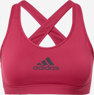 ADIDAS SPORTSWEAR Bustier Sportmelltartók 'Powerreact Train Medium-Support' - piros: elől