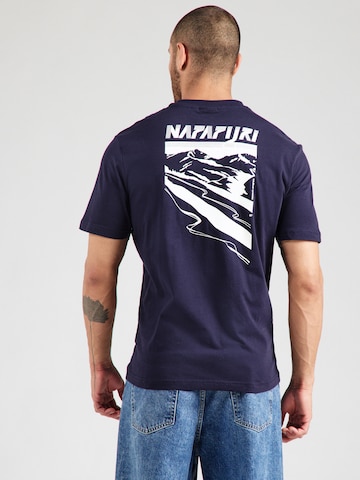 NAPAPIJRI Majica 'S-GUIDE' | modra barva: sprednja stran