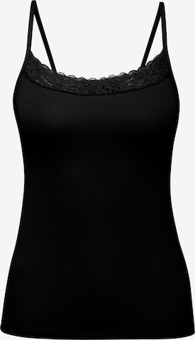 CALIDA Undershirt 'Natural Comfort Lace' in Black: front