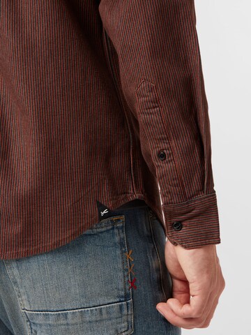 DENHAM Regular fit Button Up Shirt 'WELDER' in Brown