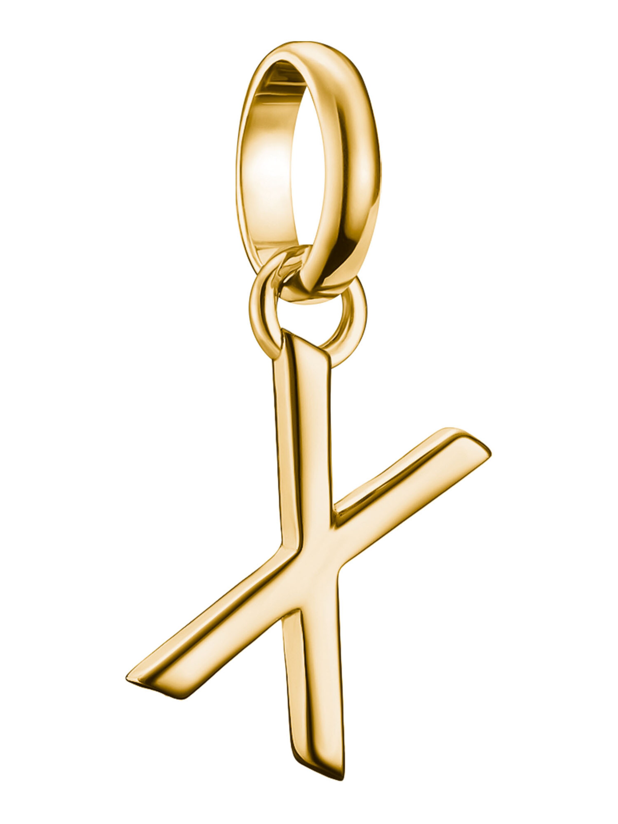 Thomas Sabo Anhänger 'Buchstabe X' in Gold: Vorderseite