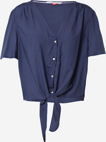 Tommy Jeans Blouse in Blauw: voorkant